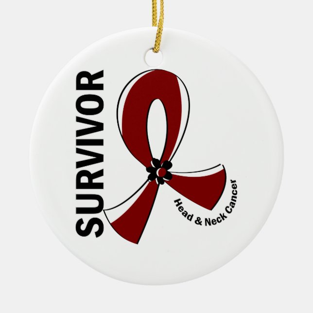 Head and Neck Cancer Survivor 12 Ceramic Ornament (Front)