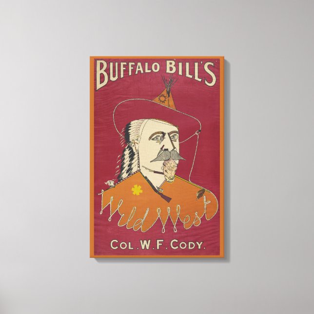 Head-And-Shoulders Portrait Of Buffalo Bill Canvas Print (Front)