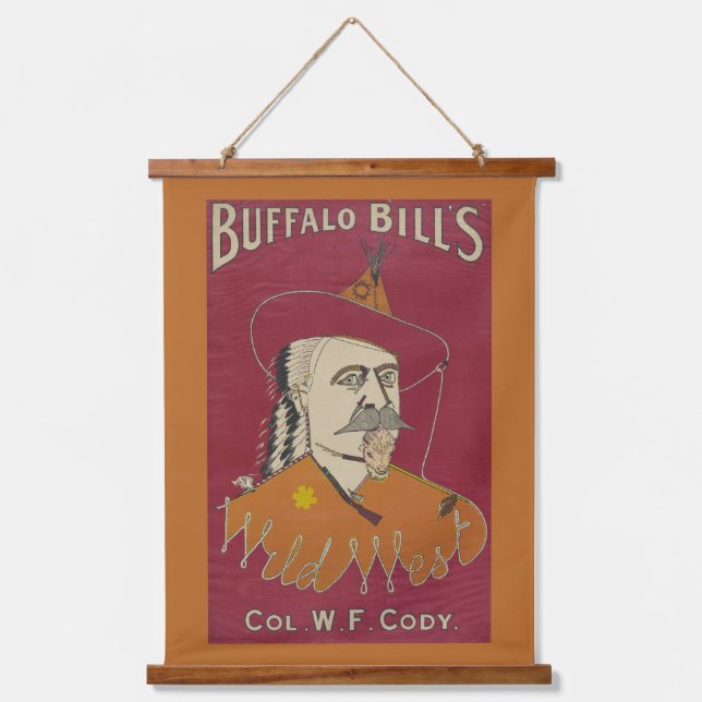 Head-And-Shoulders Portrait Of Buffalo Bill Hanging Tapestry (Front)