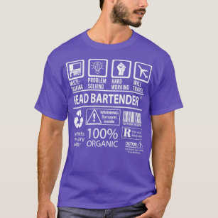 Head Bartender MultiTasking Certified Job Gift Ite T-Shirt