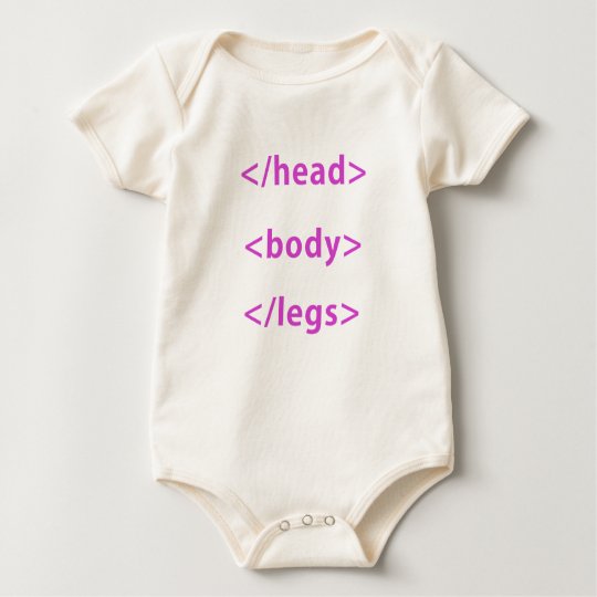 Head Body Legs Computer Humour Baby Bodysuit