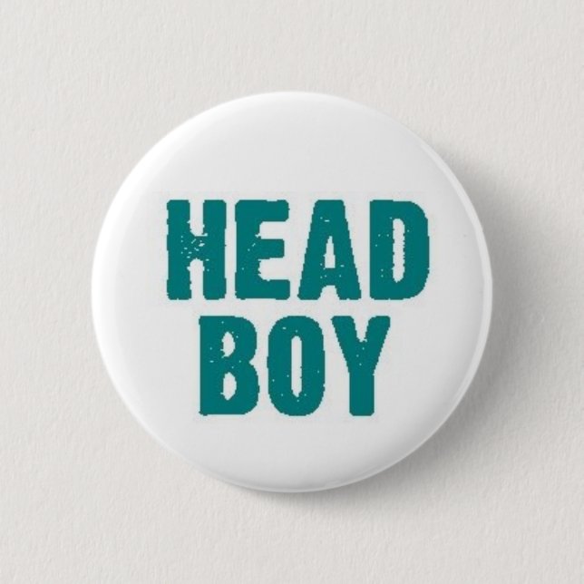 Head Boy 2 Inch Round Button (Front)
