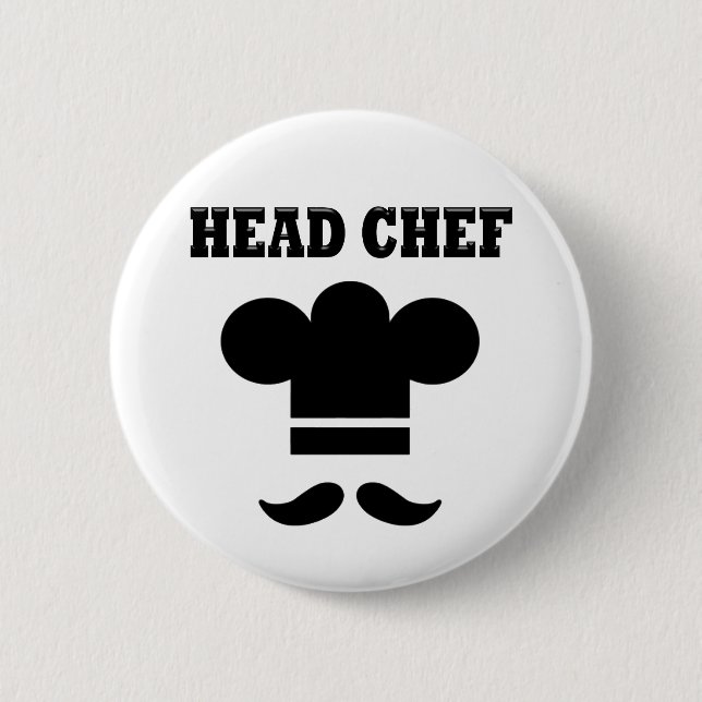 Head Chef 2 Inch Round Button (Front)