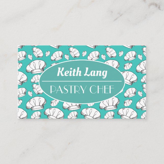 Head Chef Baker or Pastry Chef Professional Business Card (Front)
