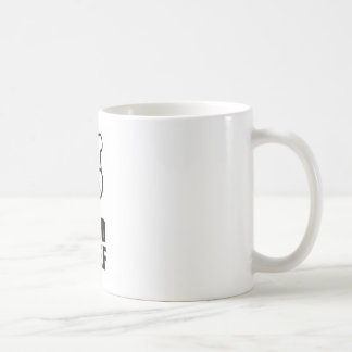 Head chef face & hat black design coffee mug