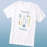 Head Chef Personalized Tri-Blend Shirt<br><div class="desc">Fun Head Chef design with vintage kitchen utensils for your favourite chef,  cook or grill expert.  Change the name and text to personalize.</div>