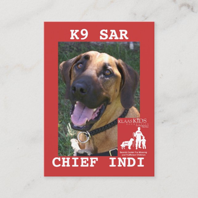 head-chief, KlassKids Search Team LEFT CHEST 20... Calling Card (Front)