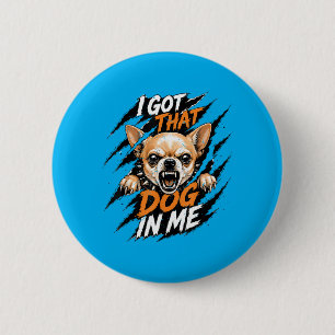 Head Chihuahua 2 Inch Round Button