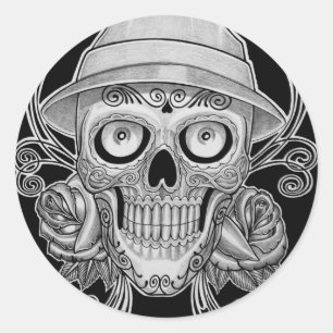 head classic round sticker