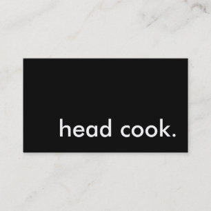 head cook. business card