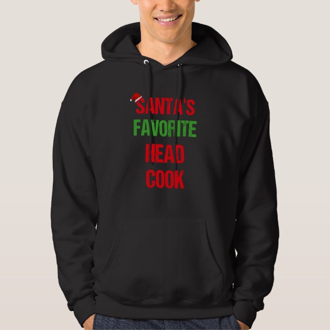 Head Cook Funny Pajama Christmas Hoodie (Front)