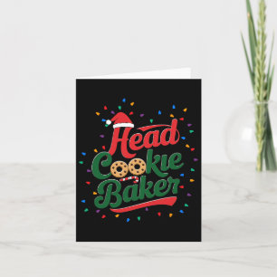 Head Cookie Baker Christmas Cookie Baking Card