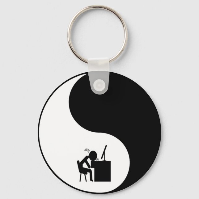 Head Desk Icon Keychain (Front)
