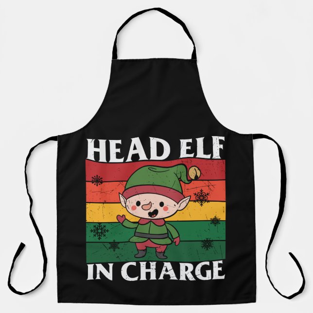 Head Elf In Charge Apron (Front)