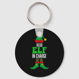 Head Elf In Charge  Keychain