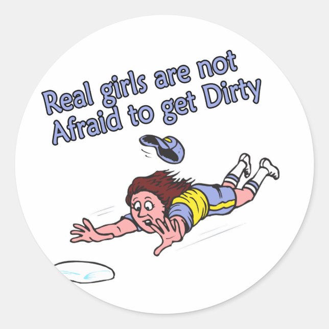 Head First Slide Classic Round Sticker (Front)