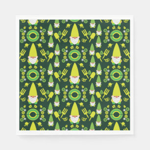 Head Garden Gnome Gardener Napkin