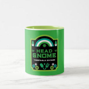 Head Garden Gnome Gardener Two-Tone Coffee Mug