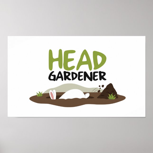 Head Gardener Illustration Poster (Front)
