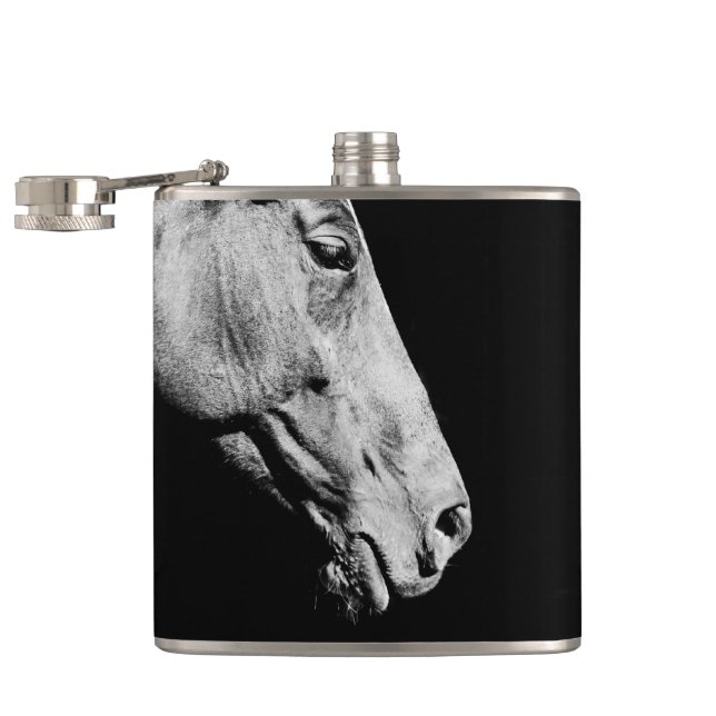 head horse's leg hip flask (Opened)