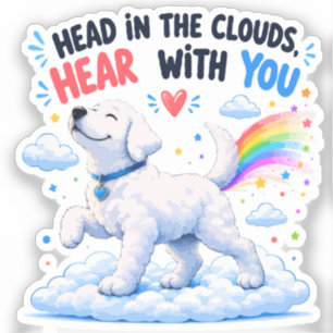 Head in the Clouds Cute Dog Design