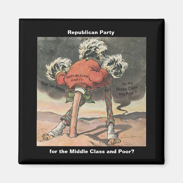 Head in the Sand Republican Party Magnet (Front)