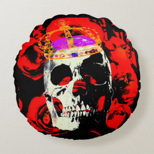 Head King. Round Pillow
