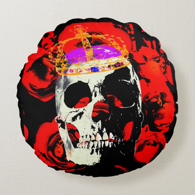 Head King.  Round Pillow (Front)