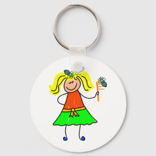 Head Lice Kid Keychain