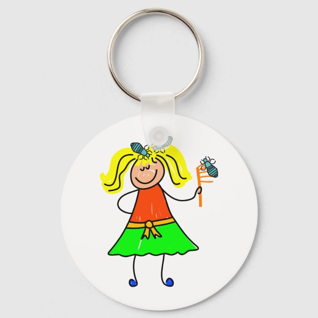 Head Lice Kid Keychain (Front)