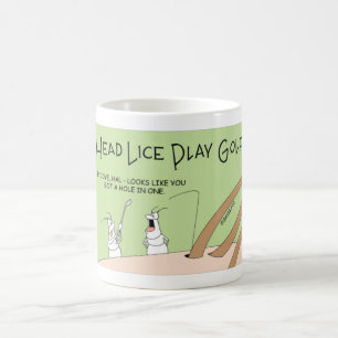 Head Lice playing golf Coffee Mug