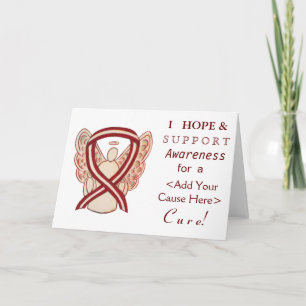 Head & Neck Cancer Awareness Ribbon Angel Cards