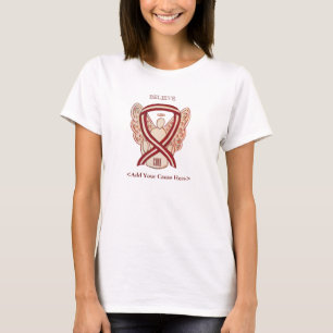 Head & Neck Cancer Awareness Ribbon Angel Shirts