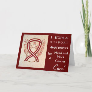 Head & Neck Cancer Awareness Ribbon Greeting Card