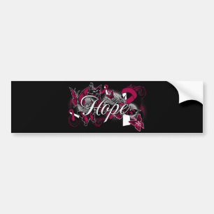 Head Neck Cancer Hope Garden Ribbon Bumper Sticker