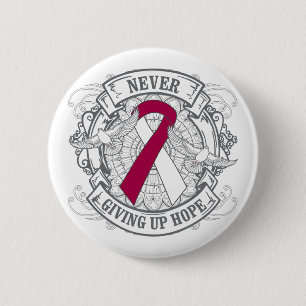 Head Neck Cancer Never Giving Up Hope 2 Inch Round Button