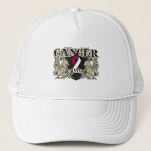 Head Neck Cancer Survivor Mens Heraldry Trucker Hat