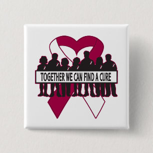 Head Neck Cancer Together We Can Find A Cure 2 Inch Square Button