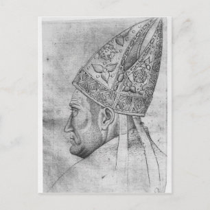 Head of a bishop, from the The Vallardi Album Postcard