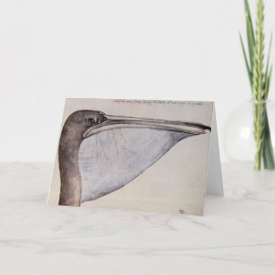 Head of a Brown Pelican Holiday Card
