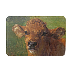 Head of a Calf (by Rosa Bonheur) Bath Mat