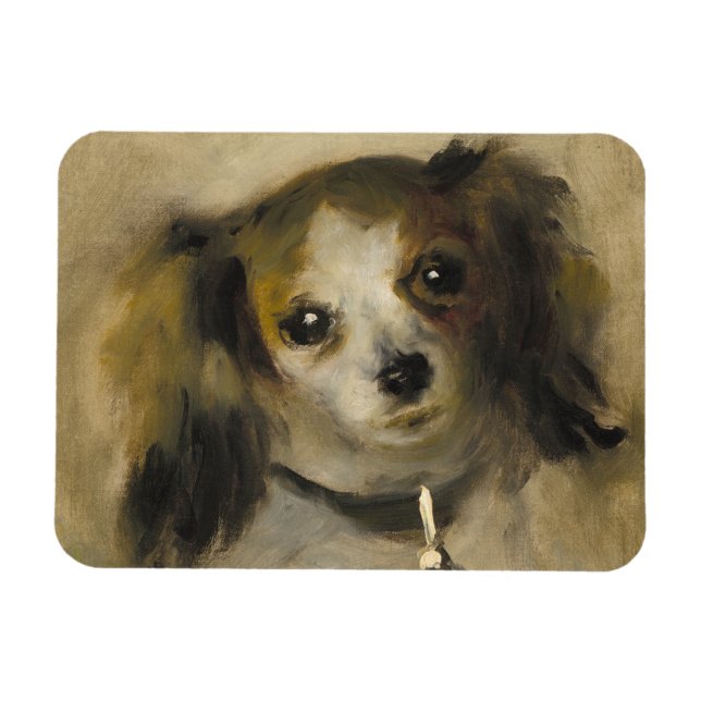 Head of a Dog, 1870 (oil on canvas) Magnet (Horizontal)