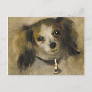 Head of a Dog, 1870 (oil on canvas) Postcard