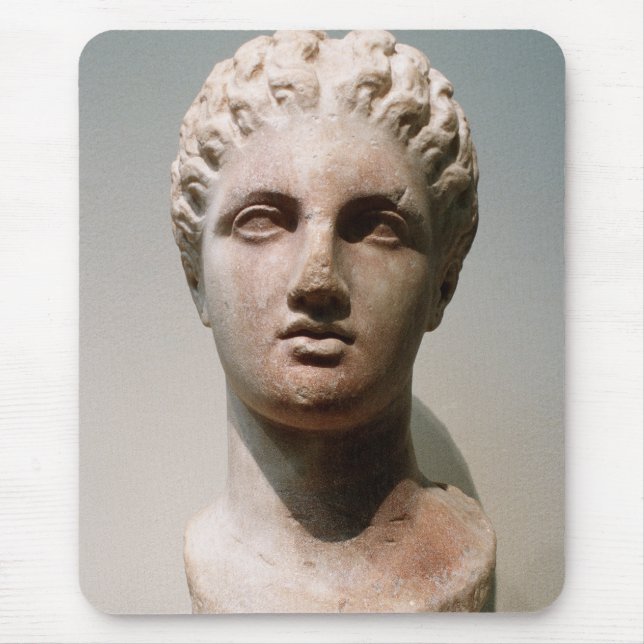 Head of a goddess, 4th century B.C. Mouse Pad (Front)