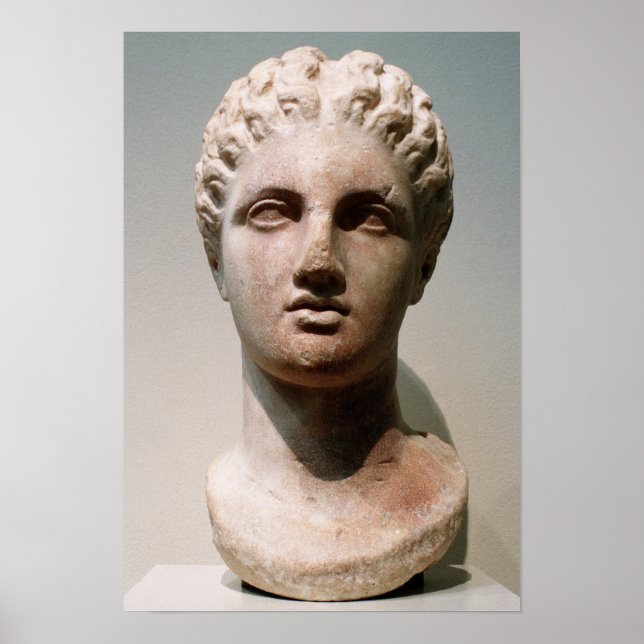 Head of a goddess, 4th century B.C. Poster (Front)