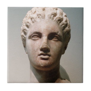 Head of a goddess, 4th century B.C. Tile