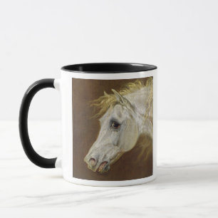 Head of a Grey Arabian Horse (oil on canvas on pan Mug