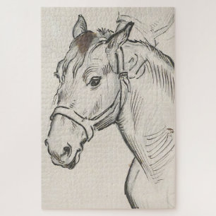 Head of a Horse (by Alfred Dehodencq) Jigsaw Puzzle
