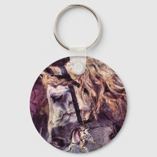 Head of a Horse by Giovanni Boldini, Vintage Art Keychain