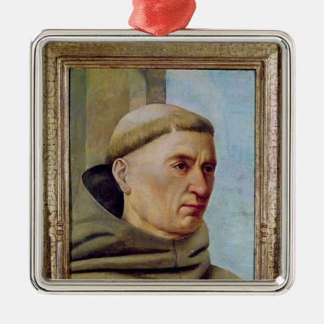 Head of a Monk Metal Ornament (Front)